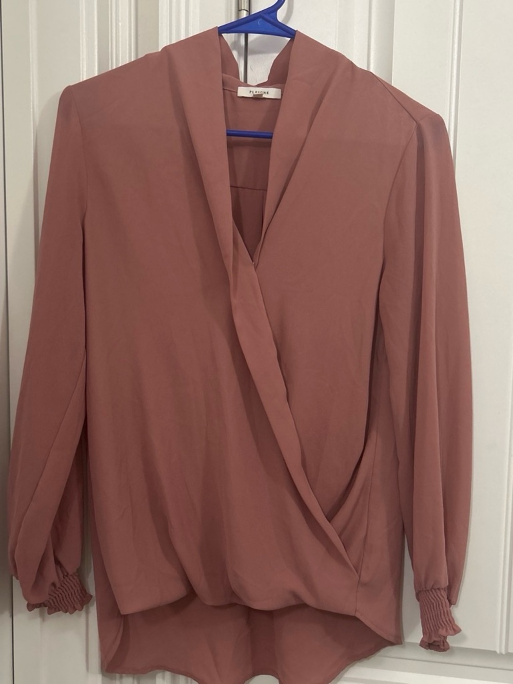 Pleione Dusty Rose Wrap Blouse